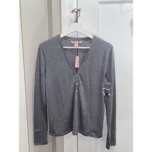 ❄️ Victoria Secret Gray Long Sleeve Button Shirt​​​​​
